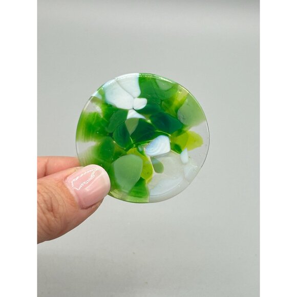 Handmade Fused Glass Pin Brooch Art Glass Wearable Art One of a Kind Jewelry - Picture 3 of 6